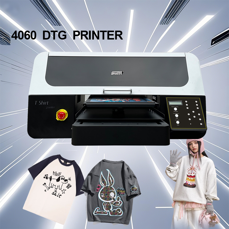 Commercial Printing Machine For Clothes - เครื่องพิมพ์เสื้อยืดดิจิทัล รุ่น 4060 พร้อมหัวพิมพ์ XP600/I1600A1/I3200A1*2 สำหรับพิมพ์ลงบนผ้าโดยตรง