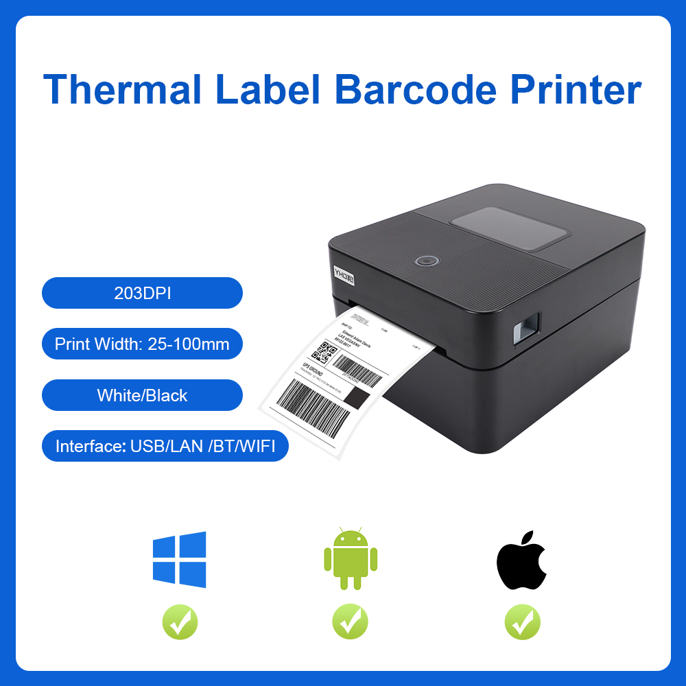 Commercial Printing Options - เครื่องพิมพ์ฉลากความร้อน YHDAA ขนาด 4 นิ้ว สำหรับพิมพ์ใบเสร็จและใบนำส่งสินค้า